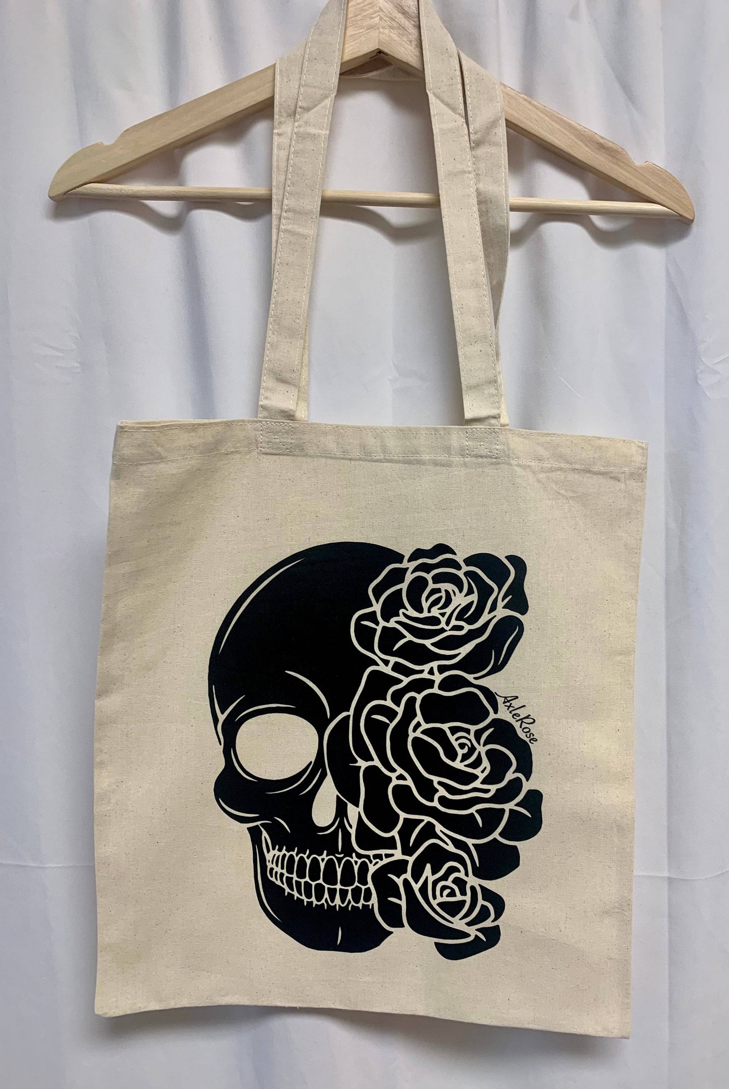 Rose Skull Tote Bag