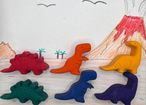 6-Pack Dinosaur Crayons