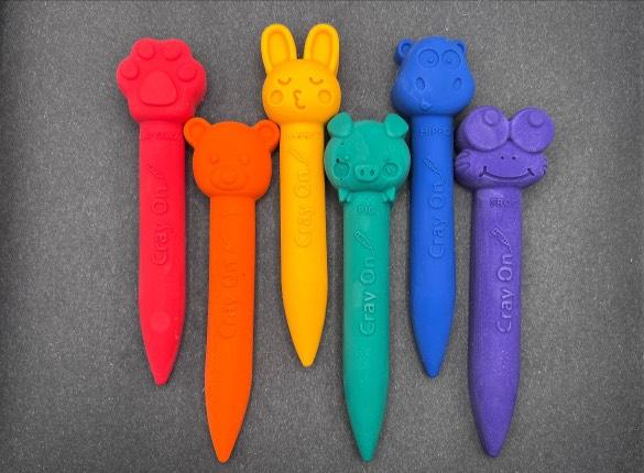 6-Pack Animal Pencil Crayons