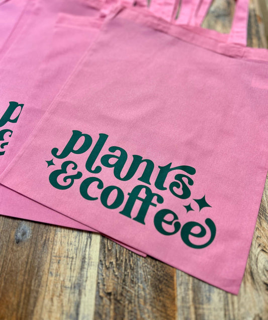 Plants & Coffee Tote Bag