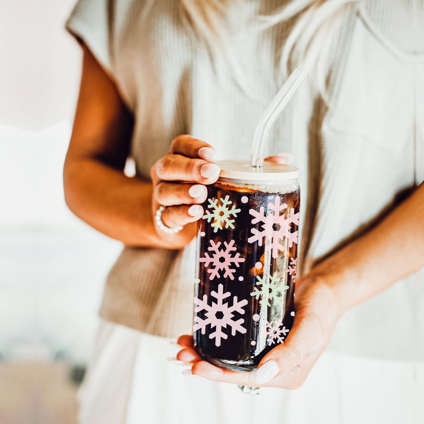 Snowflake Coffee Glass Cup – Limited Edition!